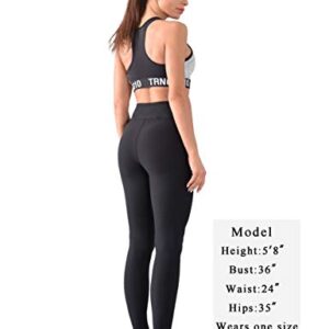 Chiphell High Waist Leggings for Women Tummy Control Workout Running Yoga Pants 3 Pack