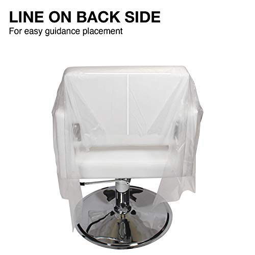 OG Essentials Clear Tear Resistant Disposable Chair Covers (71" x 59") for Salons, Spas, Barbers, and Others 25pk