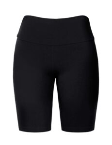 hatopants women biker shorts buttery soft high waist mid thigh short pants black l