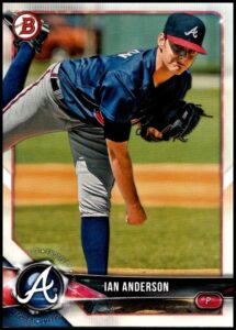 2018 bowman draft #bd-183 ian anderson rc rookie atlanta braves mlb baseball trading card