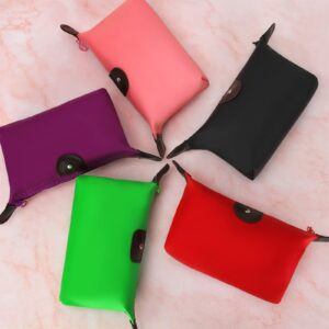 HAOGUAGUA 5PCS Cute Small Makeup Bags for Purse, Waterproof Mini Zipper Cosmetic Bags, Luggage Accessories for Travel (5PCS Style 1)