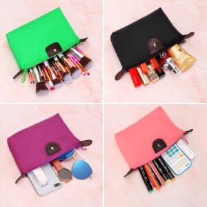 HAOGUAGUA 5PCS Cute Small Makeup Bags for Purse, Waterproof Mini Zipper Cosmetic Bags, Luggage Accessories for Travel (5PCS Style 1)