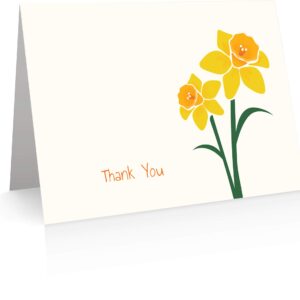 Daffodil Thank You Cards (24 Foldover Cards and Envelopes)