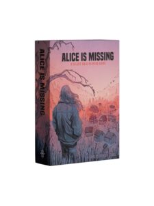 renegade game studios alice is missing- a silent role playing game, 3-5 players, 2-3 hours, ages 16+