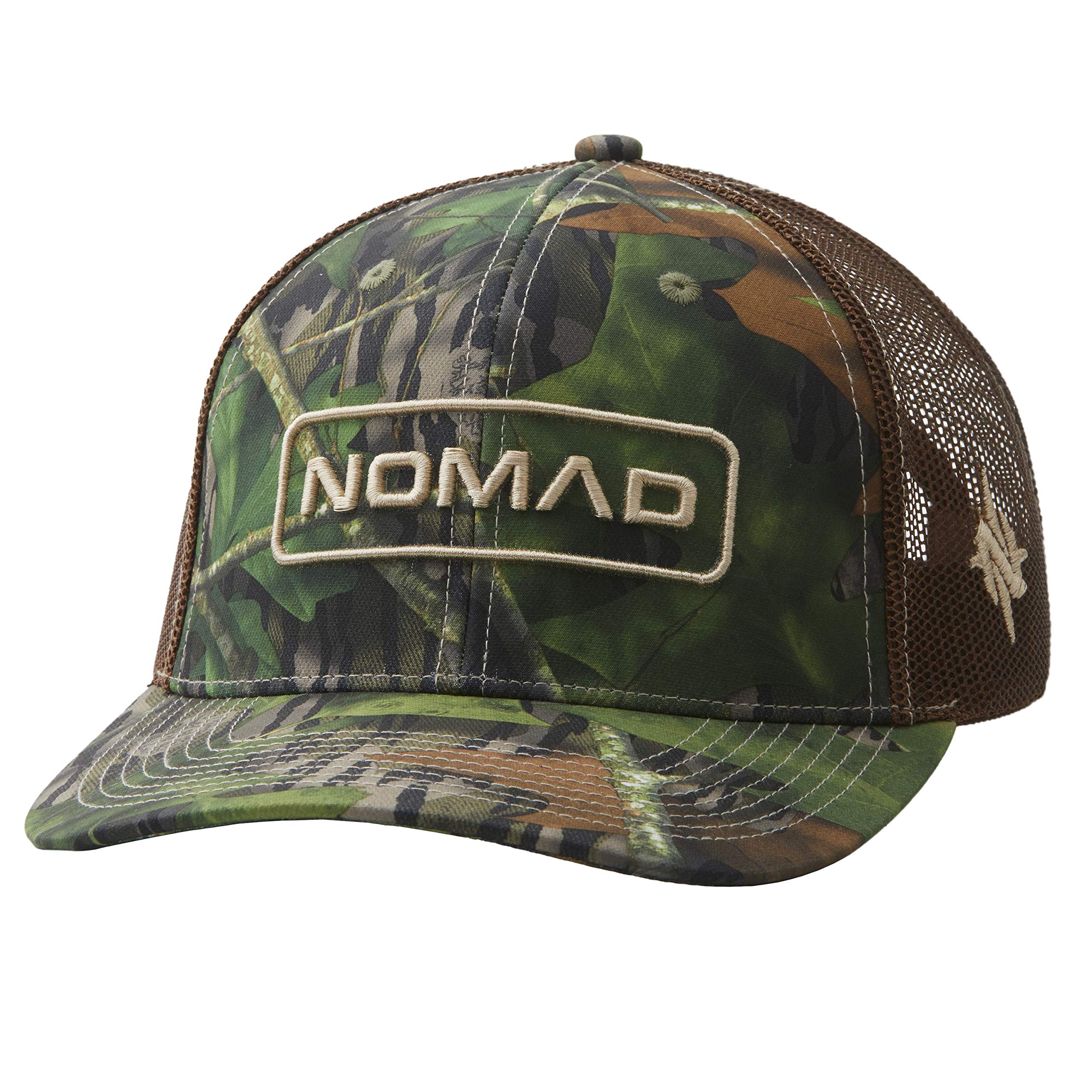 Nomad Mens Trucker Hat | Turkey Hunting Camo Hat, Hunter - Mossy Oak Shadowleaf, One Size