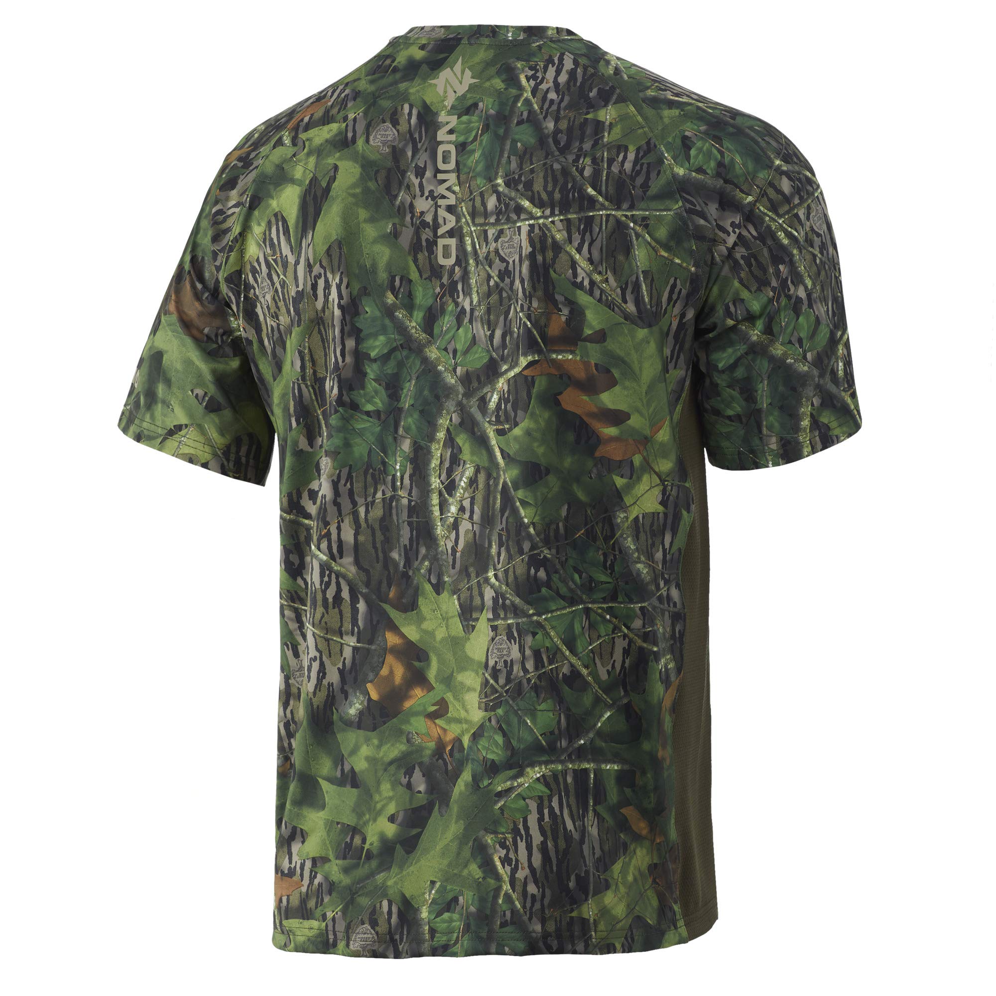 Nomad Mens Pursuit Short Sleeve Shirt, Hunting Shirt W/Sun Protection, Mossy Oak Shadowleaf, Large