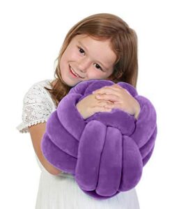 playlearn 10” lilac cuddle ball sensory pillow – plush toy hugging pillow – calming stress relief toy for kids