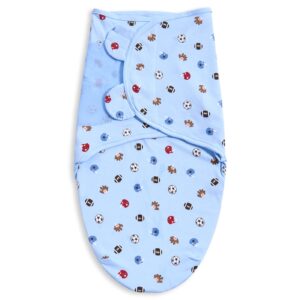 3 Pack Baby Swaddle 0-3 Months - Infant Adjustable Newborn Swaddles Blanket Baby Girl Boy, Swaddling Wrap Blanket Sleep Sack for Newborn-Blue