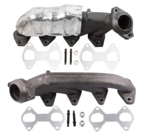 mostplus 674-695 driver & 674-694 passenger exhaust manifold compatible for ford f150 expedition lincoln mark lt(set of 2)
