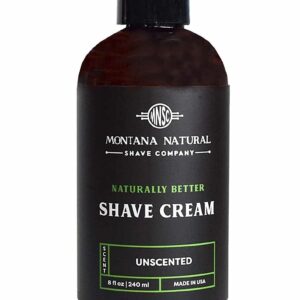 MNSC Unscented Naturally Better Pump Shave Cream - Smooth, Hypoallergenic, All-Natural, & Handcrafted in USA