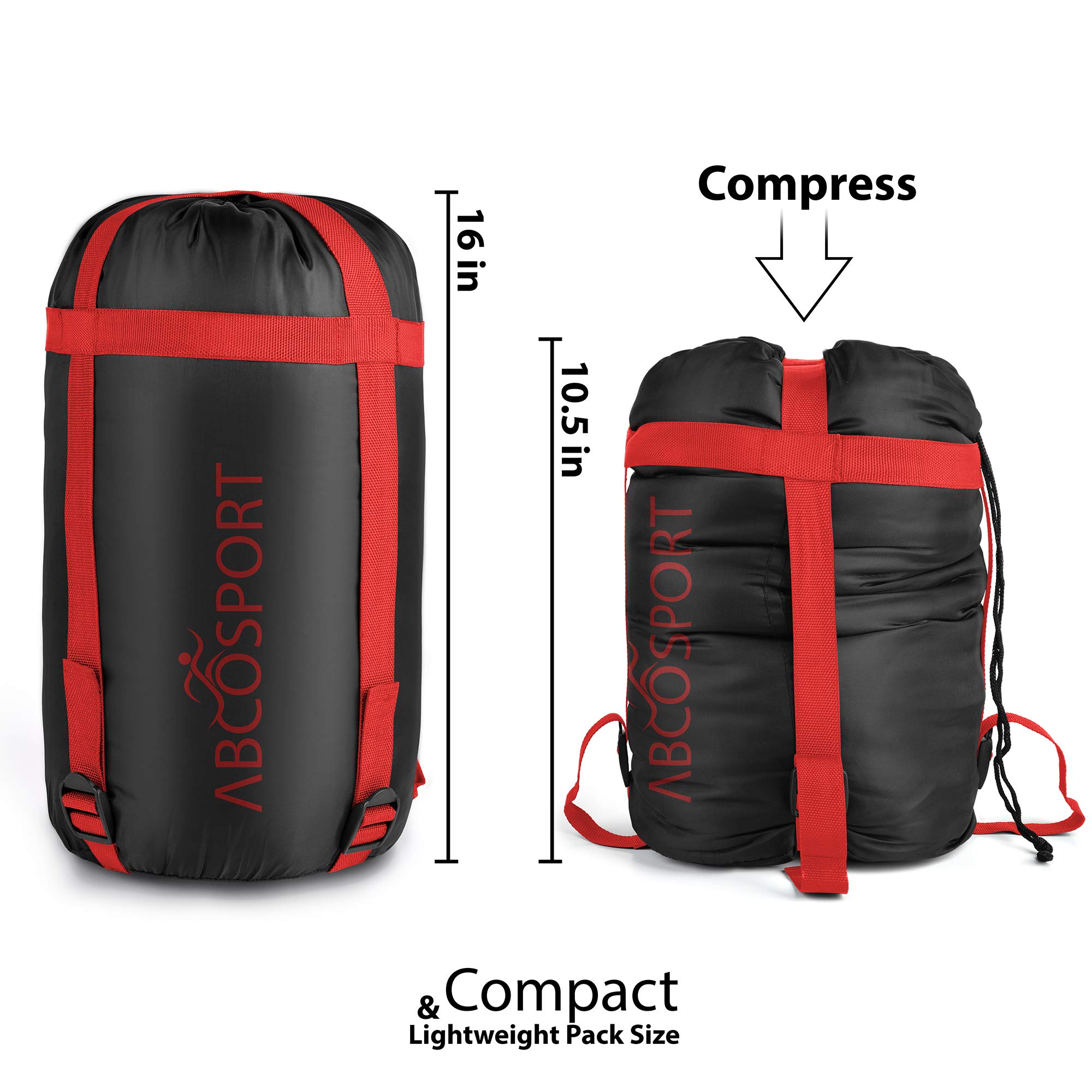 Sleeping Bag | 3 Season Warm & Cool Weather - Summer Spring Fall Lightweight Waterproof for Adults Kids - Camping Gear Equipment, Traveling, Hiking, and Outdoors