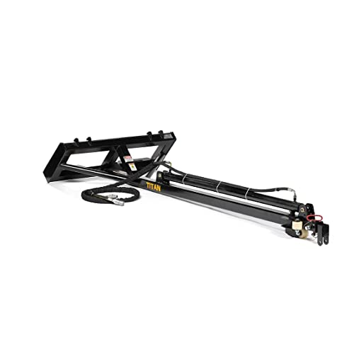 Titan Attachments 20 FT Economy Telescoping Hydraulic Skid Steer Truss Boom with 120-inch Reach