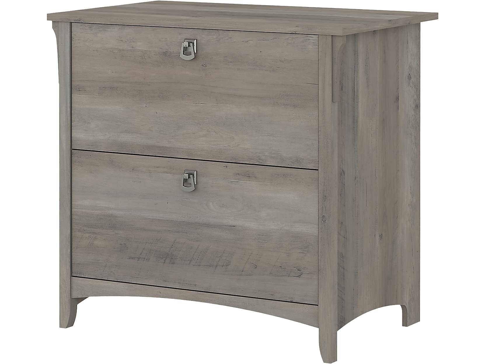 Bush Furniture Salinas Lateral 2 Cabinet Filing Drawer | Home Office Storage Organizer, Driftwood Gray