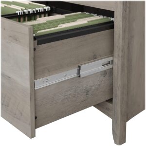 Bush Furniture Salinas Lateral 2 Cabinet Filing Drawer | Home Office Storage Organizer, Driftwood Gray