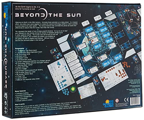 Rio Grande Games: Beyond The Sun, Strategy Board Game, Base Game, 2 to 4 Players, 90 to 120 Minute Play Time, for Ages 14 and up