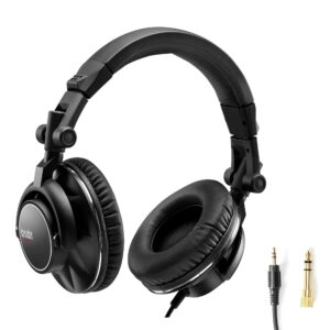 hercules hdp dj60 – professional-quality dj headphones - high performance, foldable and comfortable,black