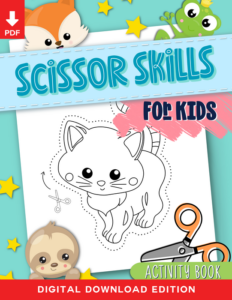 scissor skills for kids: a fun activity workbook for children to learn to cut, paste & color with cute animals for teachers & homeschool parents (instant digital download pdf)