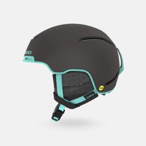 giro terra mips ski helmet - snowboard helmet for women & youth - matte coal/cool breeze - size m (55.5-59 cm)