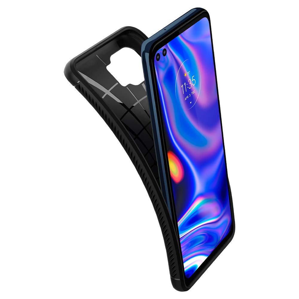 Spigen Rugged Armor Designed for Motorola One 5G Case (2020) - Matte Black