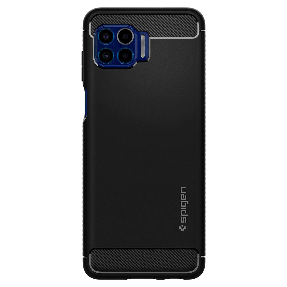 Spigen Rugged Armor Designed for Motorola One 5G Case (2020) - Matte Black