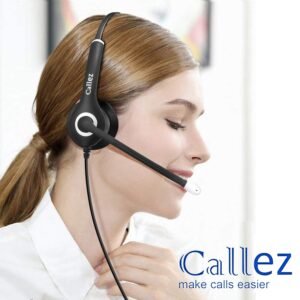 Computer Headset with Microphone Noise Cancelling, 3.5mm Cell Phone Headsets for iPhone Samsung Laptop PC Tablet Skype Webinar Office Business Call Center, Clearer Voice, Ultra Comfort