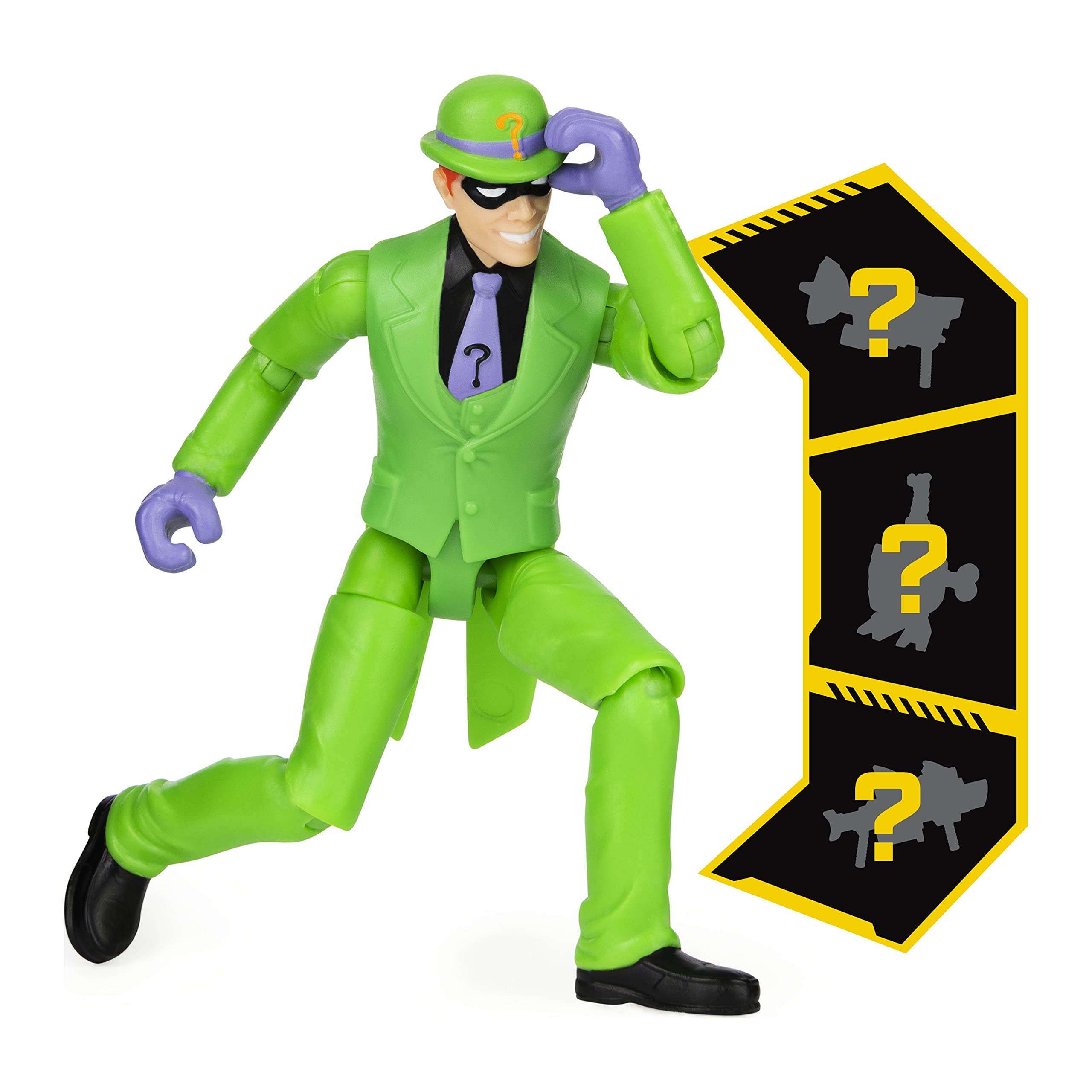 DC Comics Batman 4-inch Batman and The Riddler Action Figures with 6 Mystery Accessories, Kids Toys for Boys Aged 3 and up