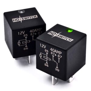 (2 pack) hd switch waterproof relay w/led upgrade replaces toro titan 48" z4800 zx4800, & 52" z5200 zx5200 zero turn lawn mowers - dielectric grease included