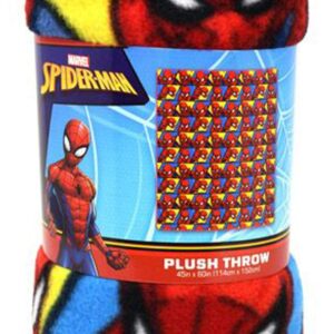 Spiderman Fleece Throw Blanket - Fun Superhero Fleece Throw Blanket for Girls & Boys, Soft & Cozy Plush Lightweight Fabric Bed Cover, Cool Bedroom Decor, Kids Throw Blanket - Size 45”x 60”