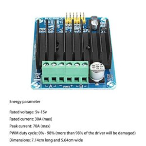 WSDMAVIS 1Pcs DC 5-12V 30A Dual Channel Motor Drive Controller Board H-Bridge PWM Speed Control Module for Arduino