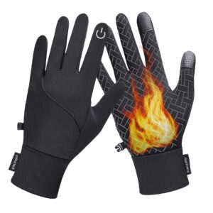 winter gloves for men women thermal touch screen water resistant windproof anti slip heated warm glove for cycling running biking driving hiking