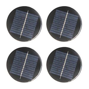 nuzamas set of 4 pieces 6v 80mm micro mini solar panel cells, wired, for solar power energy, diy home, garden light, science projects - toys - battery charger