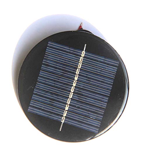 NUZAMAS Set of 4 Pieces 6V 80mm Micro Mini Solar Panel Cells, Wired, for Solar Power Energy, DIY Home, Garden Light, Science Projects - Toys - Battery Charger