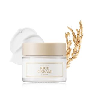 i'm from rice cream 1.69 ounce, 41% rice bran essence with ceramide, glowing look, improves moisture skin barrier, nourishes deeply, smoothening to even out skin tone, k beauty