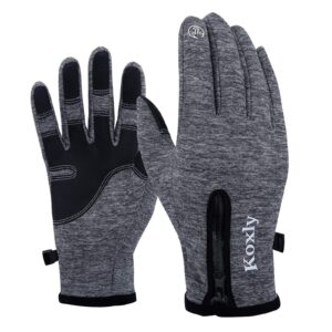 koxly winter gloves touch screen fingers warm gloves insulated anti-slip windproof waterproof cycling riding running work for men women mens womens