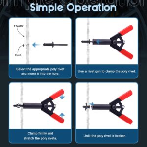 Glarks 42Pcs Plastic Rivet Gun Set, Fastener Removal Tool and Universal Pop Rivet Assortment Set for Installing and Removing Car Door Panel and Upholstery Clips