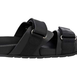 Prada Men's 2X3002 Black Leather Sandals US 8 / EU 7 (41)