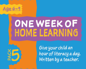 1 week literacy distance learning: pack five (age 6-9) grades 1-3