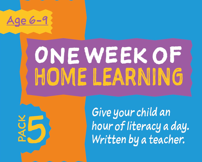 1 Week Literacy Distance Learning: PACK FIVE (age 6-9) Grades 1-3