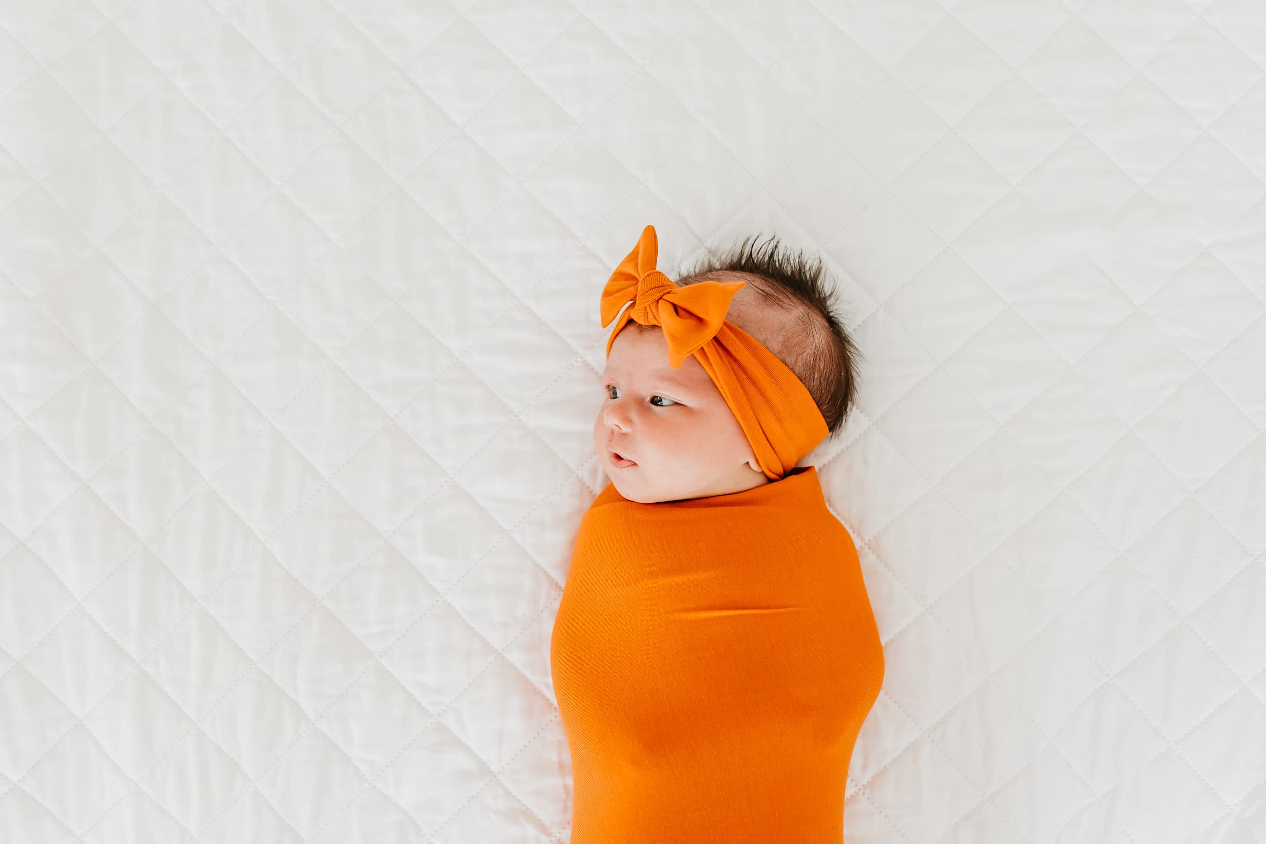 Large Premium Knit Baby Swaddle Receiving Blanket "Blaze" by Copper Pearl