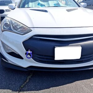 iJDMTOY Blue Track Racing Style Tow Hook Ring Compatible with 2010-2016 Hyundai Genesis Coupe 2-Door, Made of Lightweight Aluminum