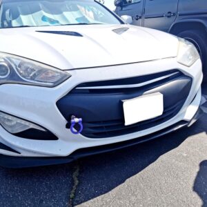 iJDMTOY Blue Track Racing Style Tow Hook Ring Compatible with 2010-2016 Hyundai Genesis Coupe 2-Door, Made of Lightweight Aluminum