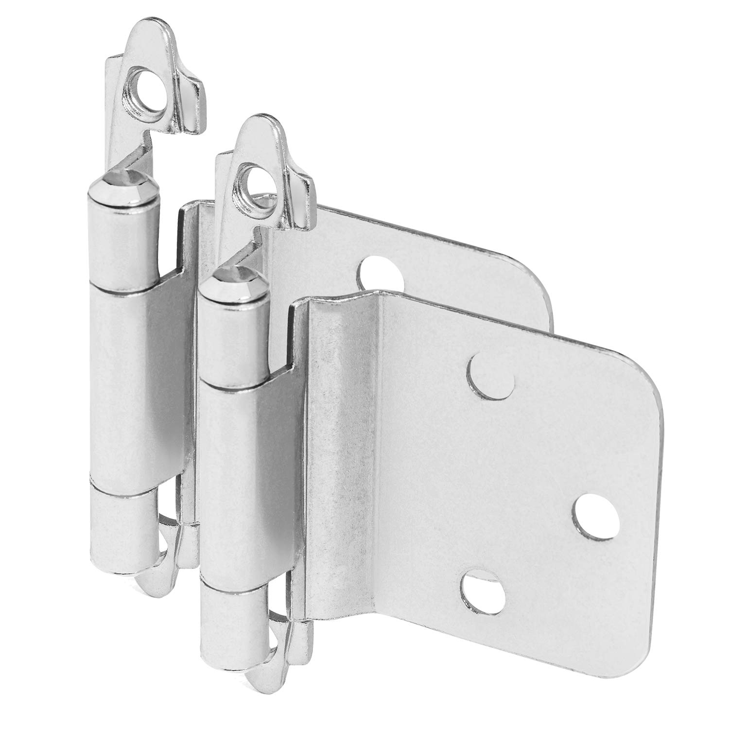 5 Pair Pack - Cosmas 16890-SN Satin Nickel Cabinet Hinge Variable Overlay with 30 Degree Reverse Bevel (Pair) [16890-SN]