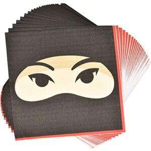 Gift Boutique Ninja Warrior Party Supplies Table Set 24 9" 24 7" Paper Plates 24 9 Oz Cup 50 Lunch Napkins for Ninjas Master Warriors Sword Theme Samurai Karate Martial Arts Disposable Birthday Décor