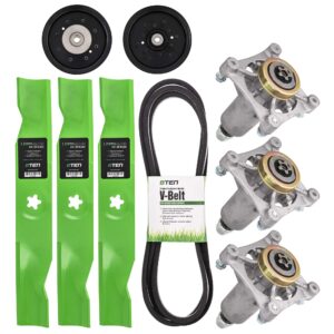 8ten deck rebuild kit for husqvarna 48 inch yth2348 yth24v48 yth24k48 yth23v48 yta24v48 blade spindle belt idler