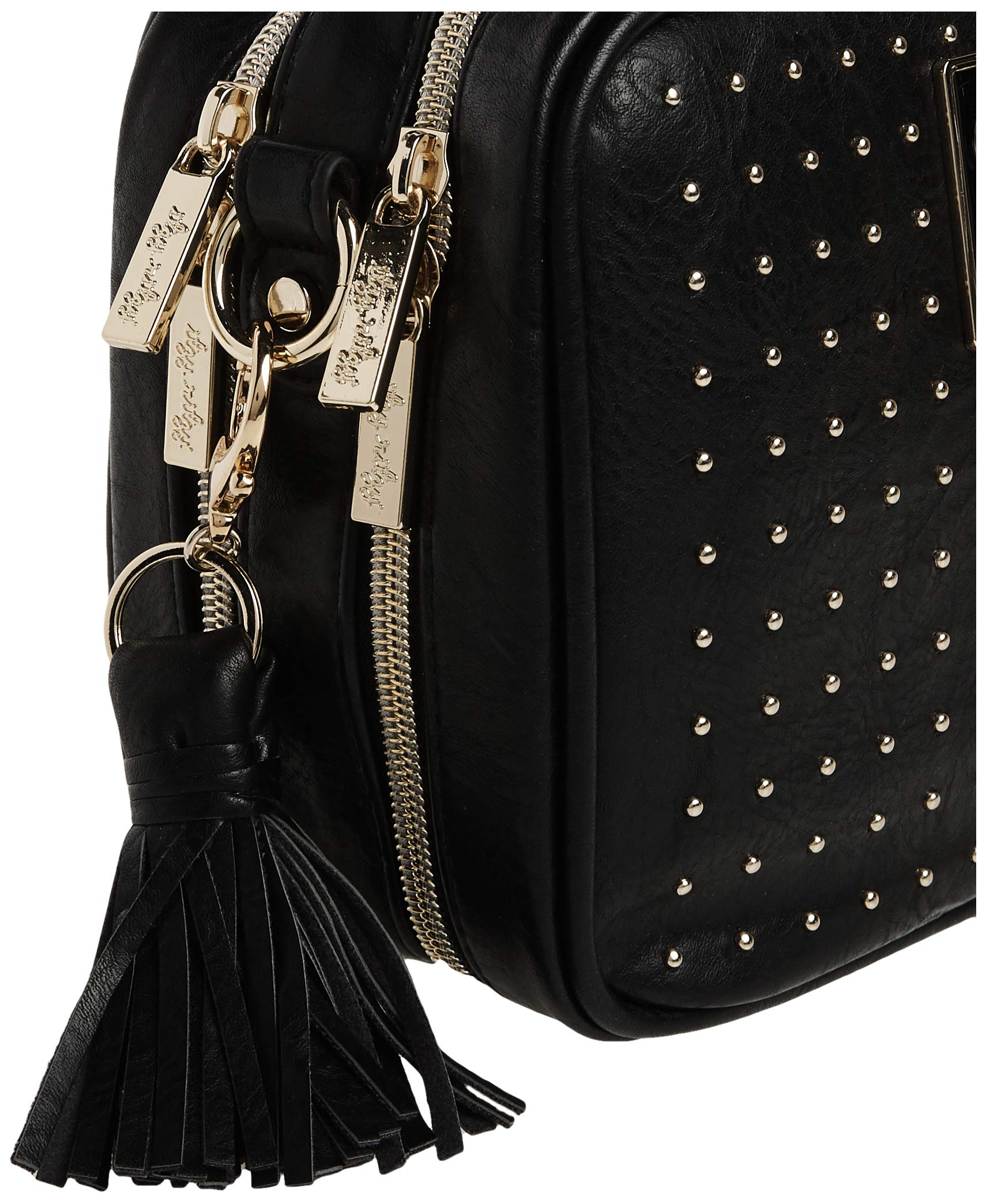 Chelsea + Cole for Itzy Ritzy Crossbody Diaper Bag - Includes 6 Pockets, Changing Pad & Tassel; Black with Sweetheart Print