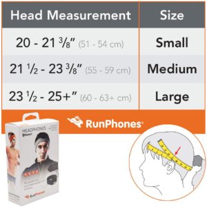 RunPhones New AcousticSheep Wireless | Bluetooth Headphones for Running, Exercise & More | Flat Speakers | Rechargeable Battery Lasts Up to 12 Hours (Small, Swift Black)