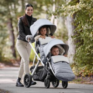 UPPAbaby CozyGanoosh Footmuff / Easily Attaches to UPPAbaby Strollers + RumbleSeat / Ultra-plush, Weather-Proof / Greyson (Charcoal Mélange)