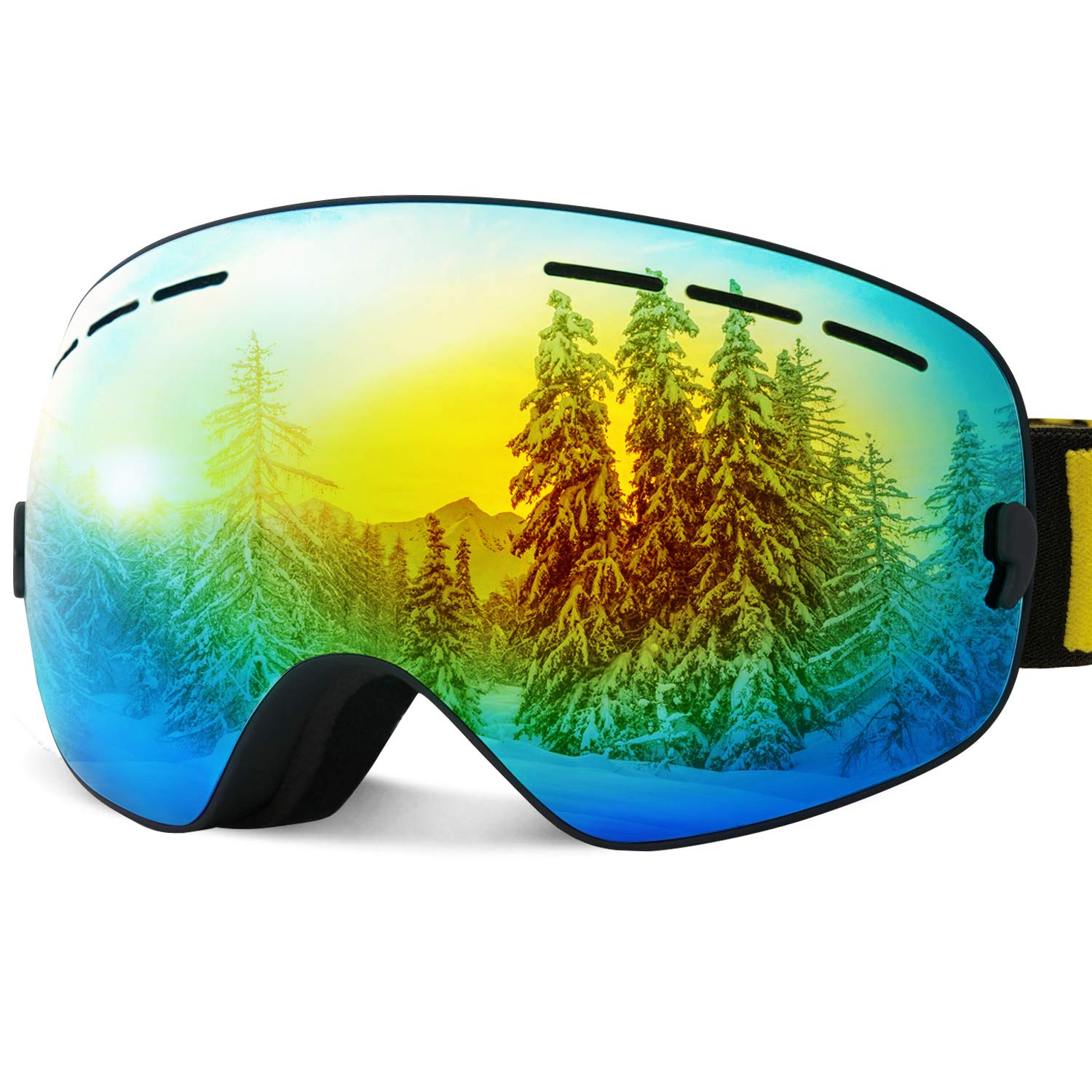 Ski Goggles for Kids Over Glasses Boys Girls Snow Sport Goggle For Teenagers Child Snowboarding Clear Uv Protection VLT 8%