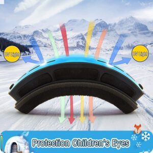 Ski Goggles for Kids Over Glasses Boys Girls Snow Sport Goggle For Teenagers Child Snowboarding Clear Uv Protection VLT 8%