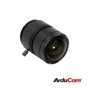 Arducam 120 Degree Ultra Wide Angle CS Lens for Raspberry Pi HQ Camera, 3.2mm Focal Length with Manual Focus